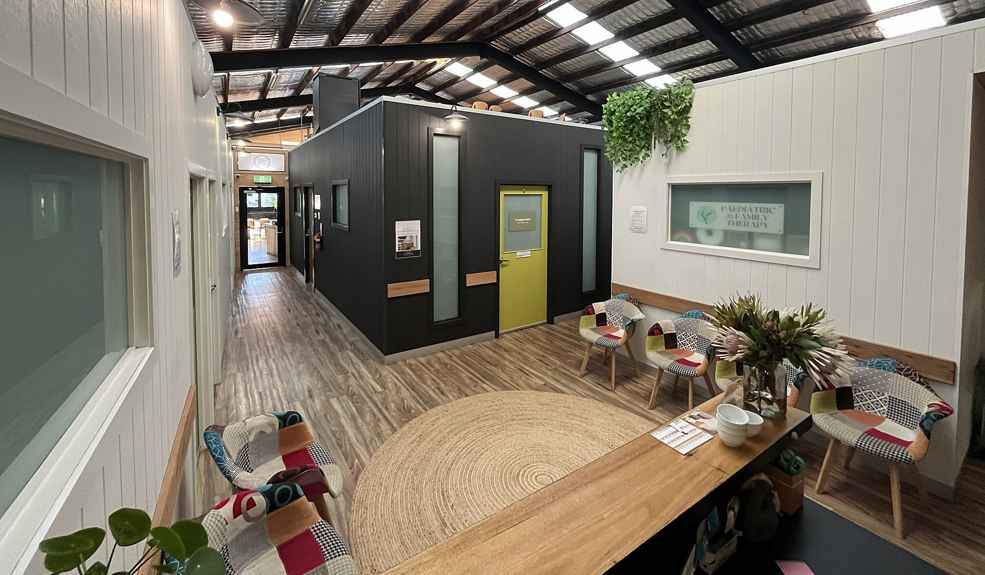 Reception and shared hallway at Newtown Mind & Body