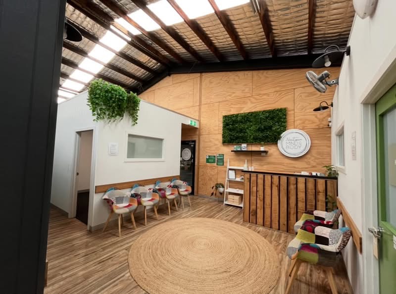 Reception and shared waiting area at Newtown Mind & Body