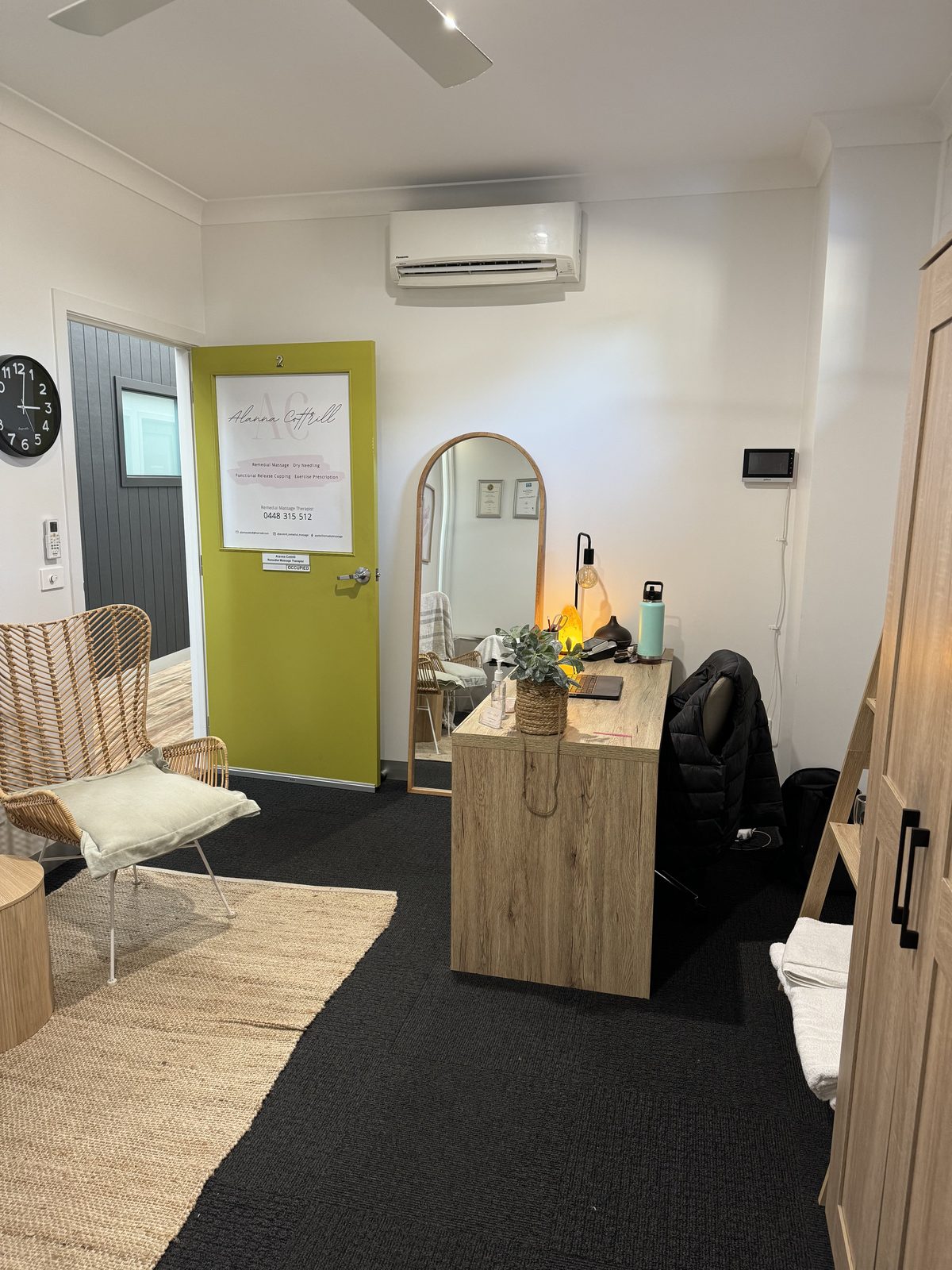 Inside one of the practitioner rooms